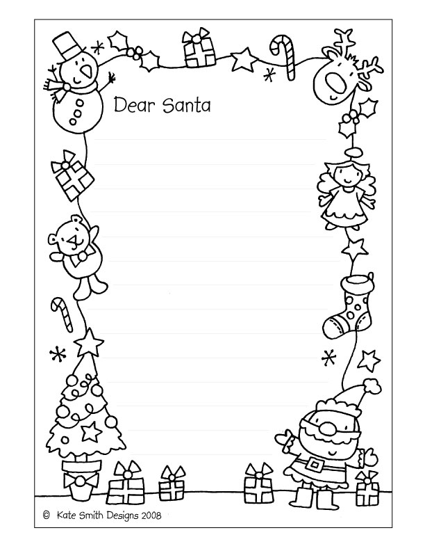 Letter to Santa template